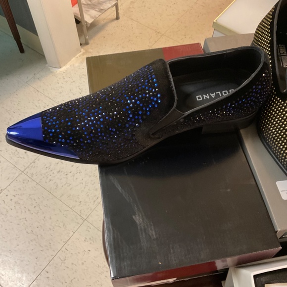 BOLANO indigo blue  men sequence shoes.